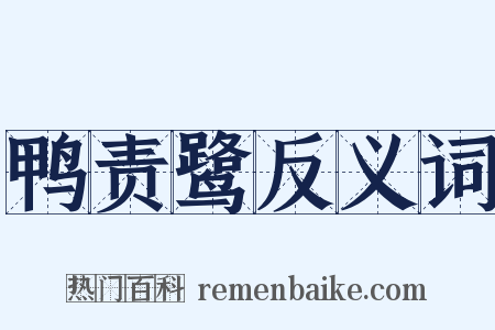 鸭责鹭反义词是什么意思的图片